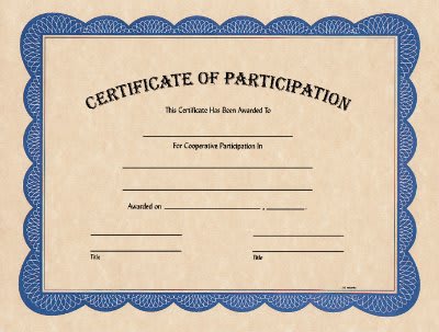 Certificate of Participation