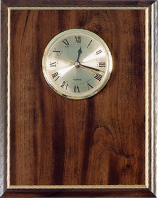 Clock Plaque with Gold Cove Edge