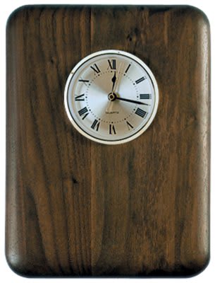 Genuine Walnut Elliptical Edge Round Corner Clock Plaque