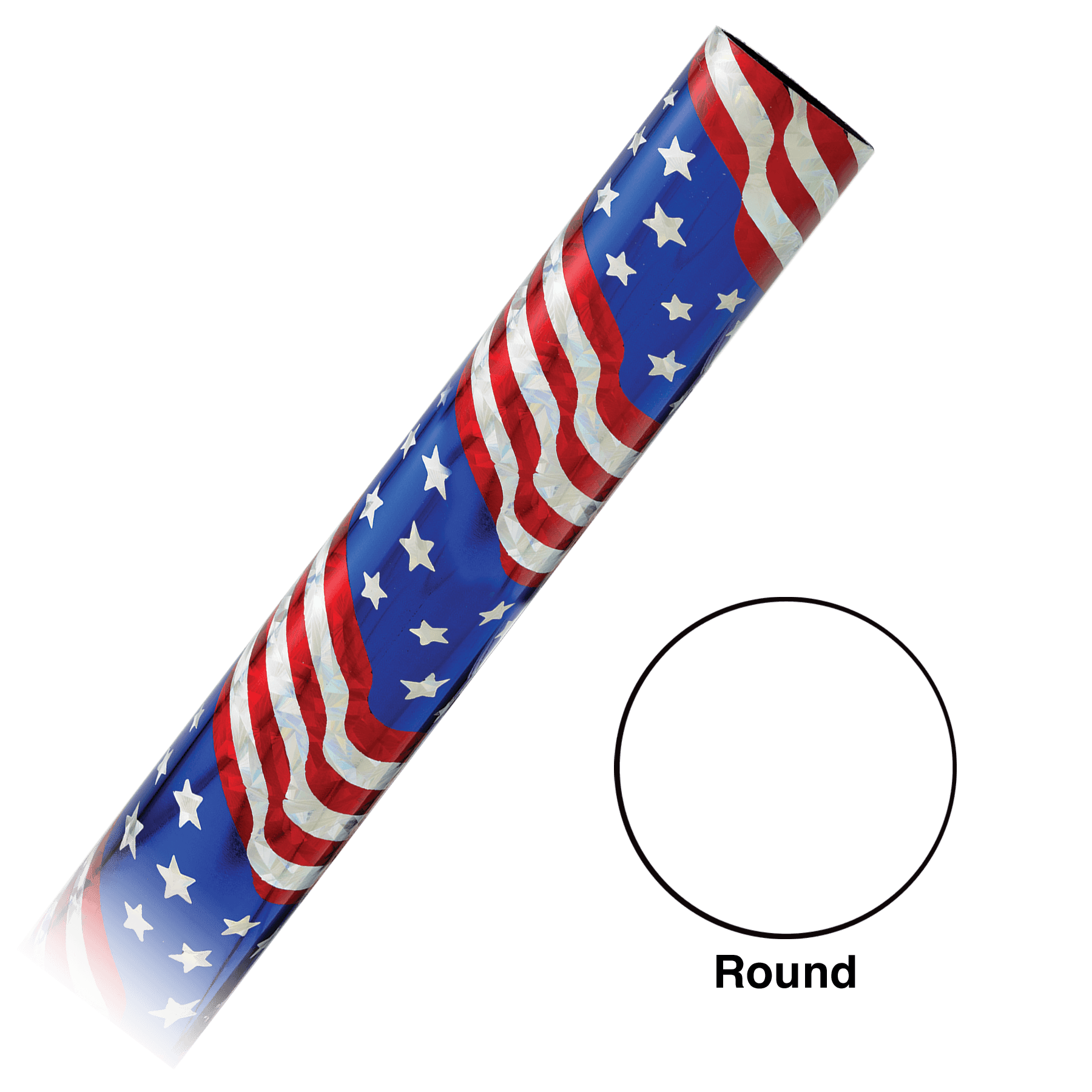 Round USA Flag Trophy Column