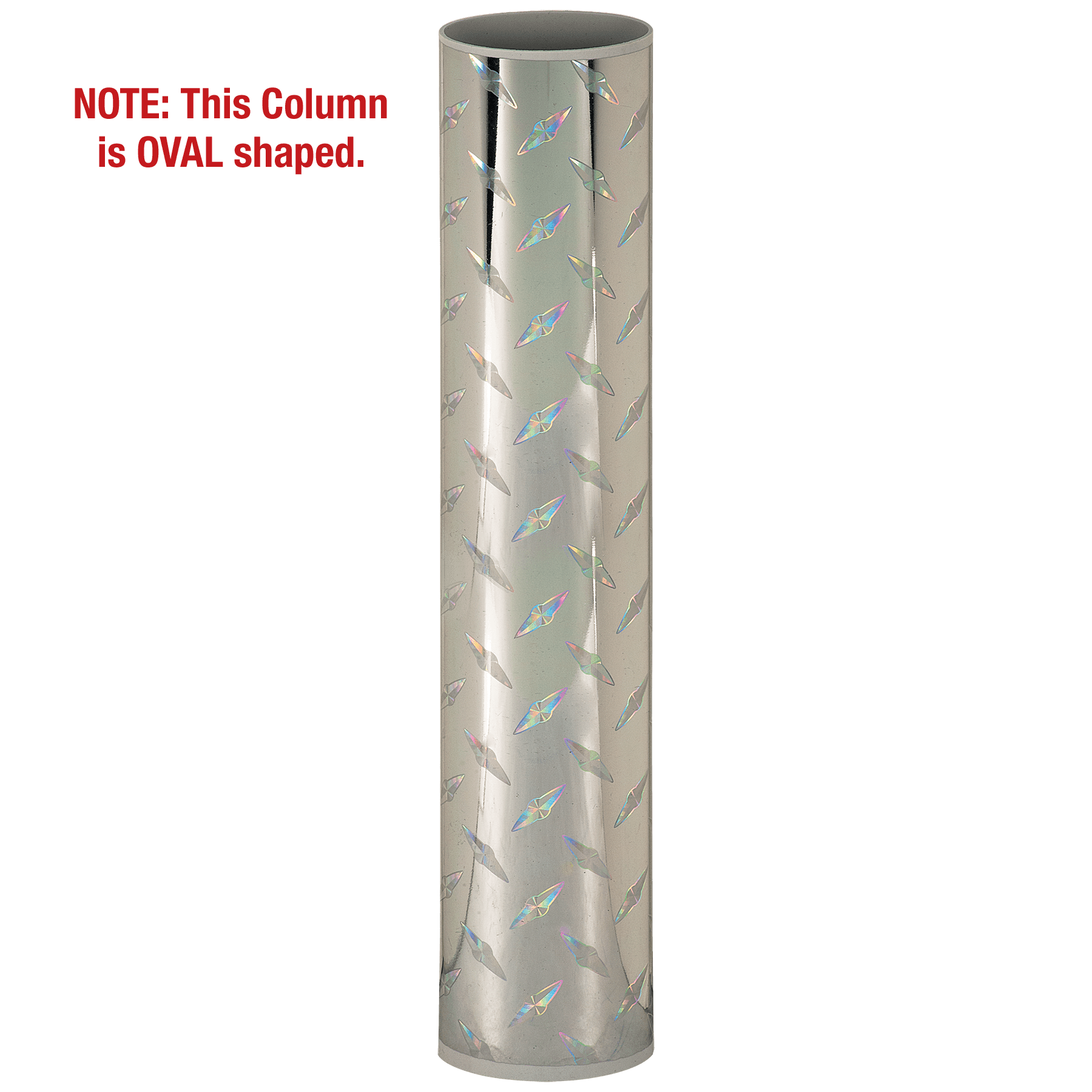 Oval Diamond Plate Trophy Column