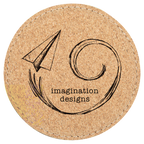 Custom Laser Engravable Leatherette Coaster - Round
