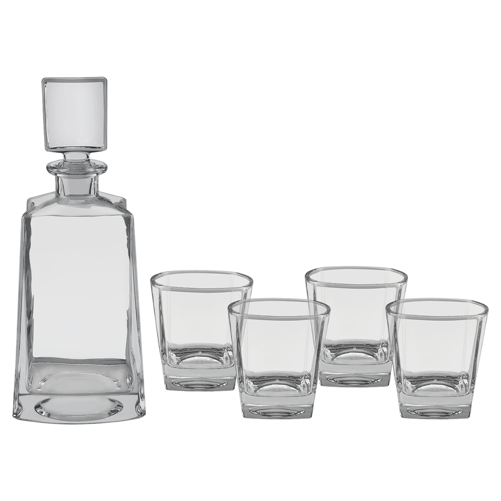 Custom Tequila Decanter Set with 4 Glasses