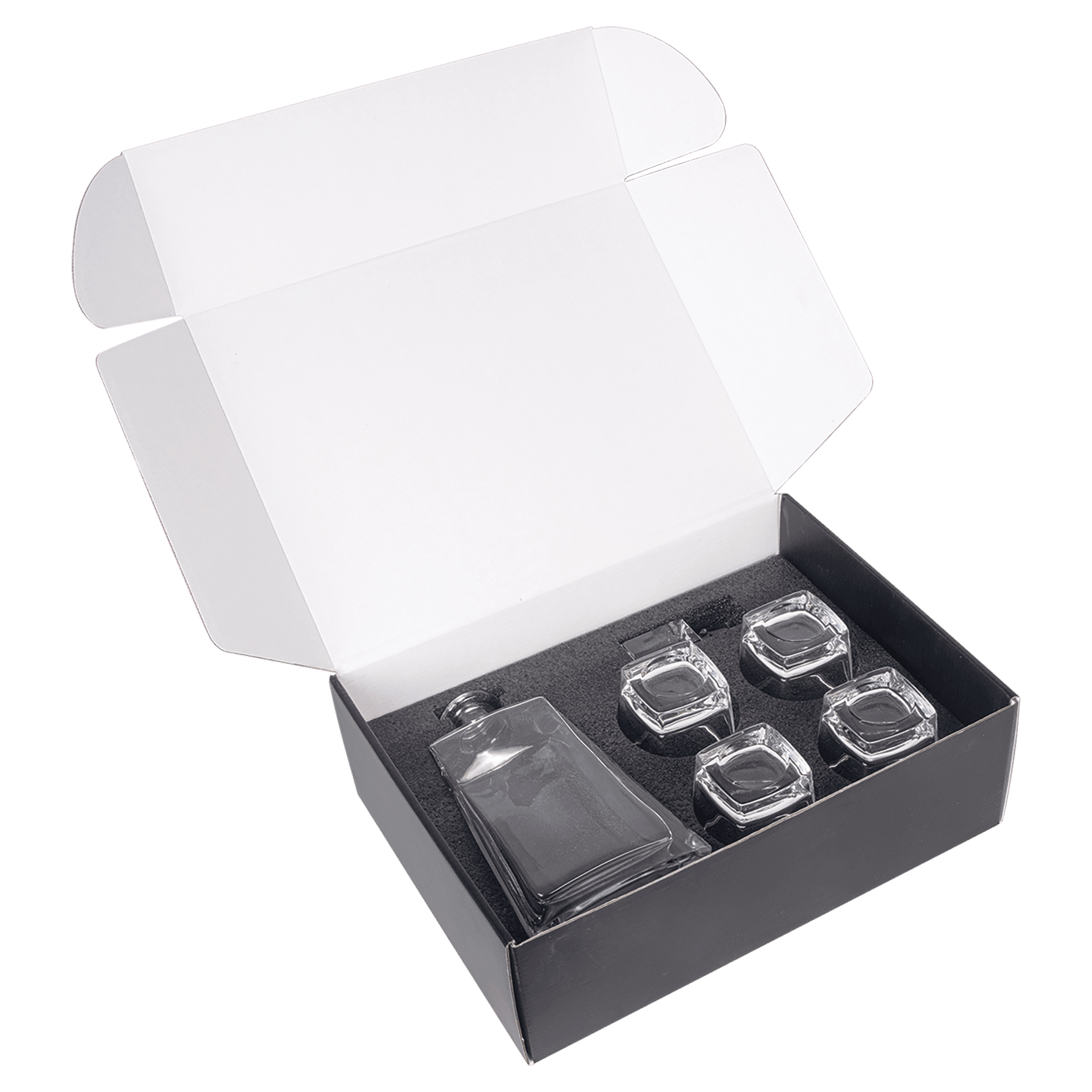 Custom Tequila Decanter Set with 4 Glasses