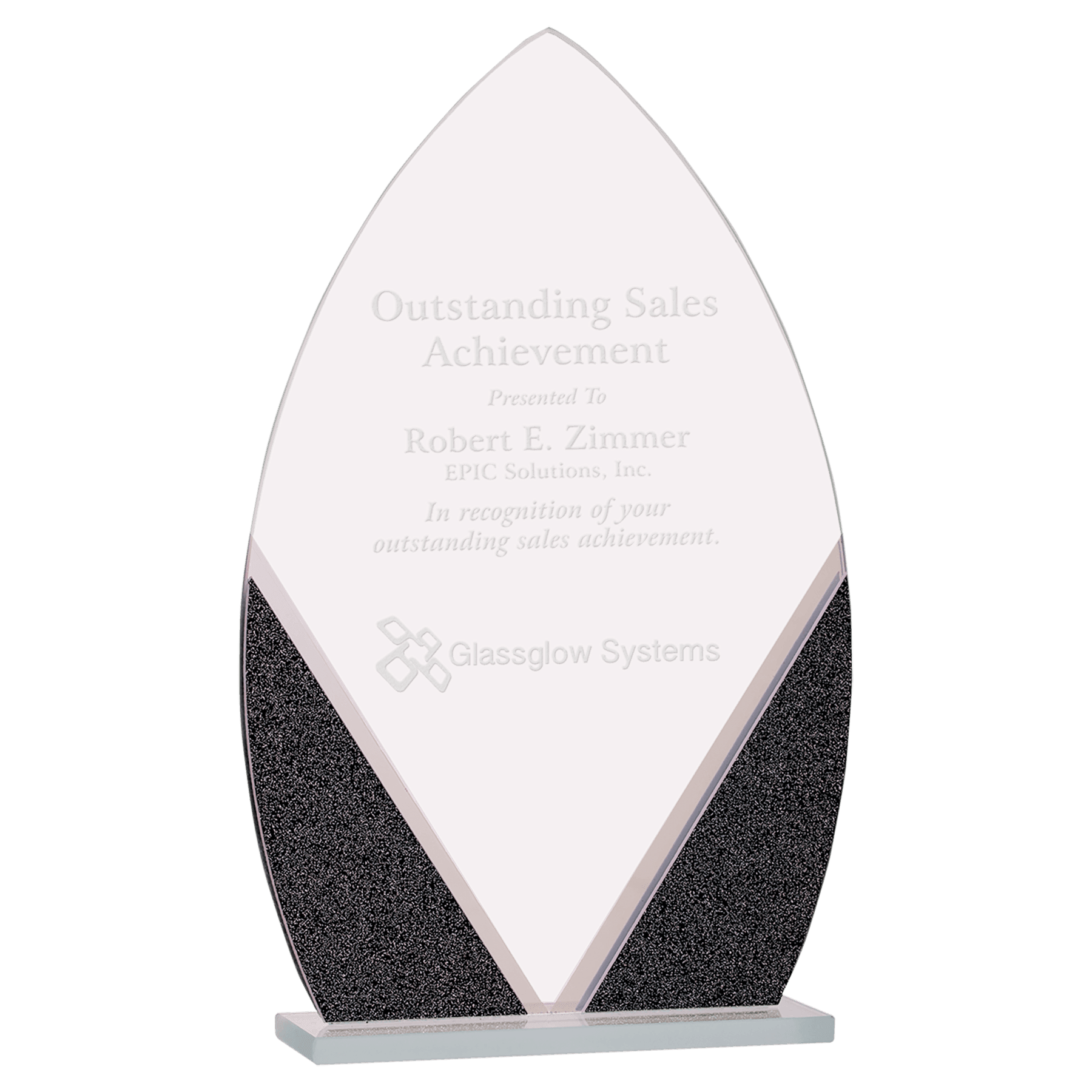 Oval Designer Glass Award