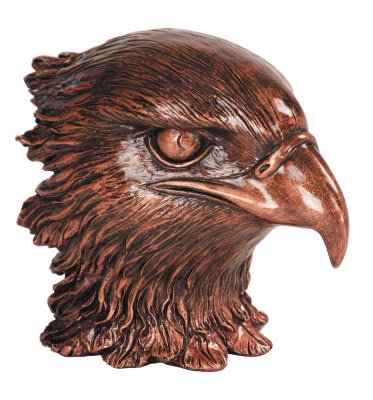 Antique Metallic Eagle Head Resin