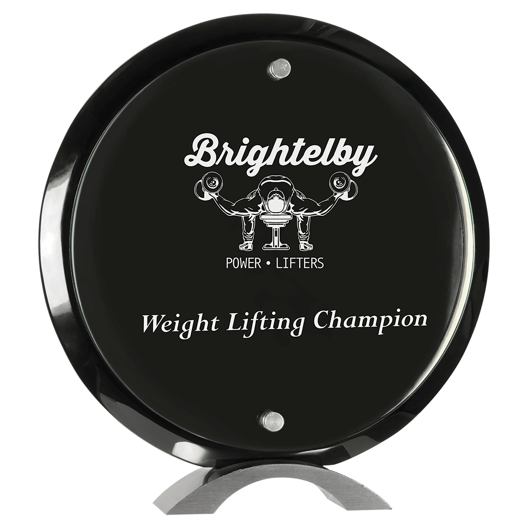 Round Piano Finish Floating Acrylic Standup