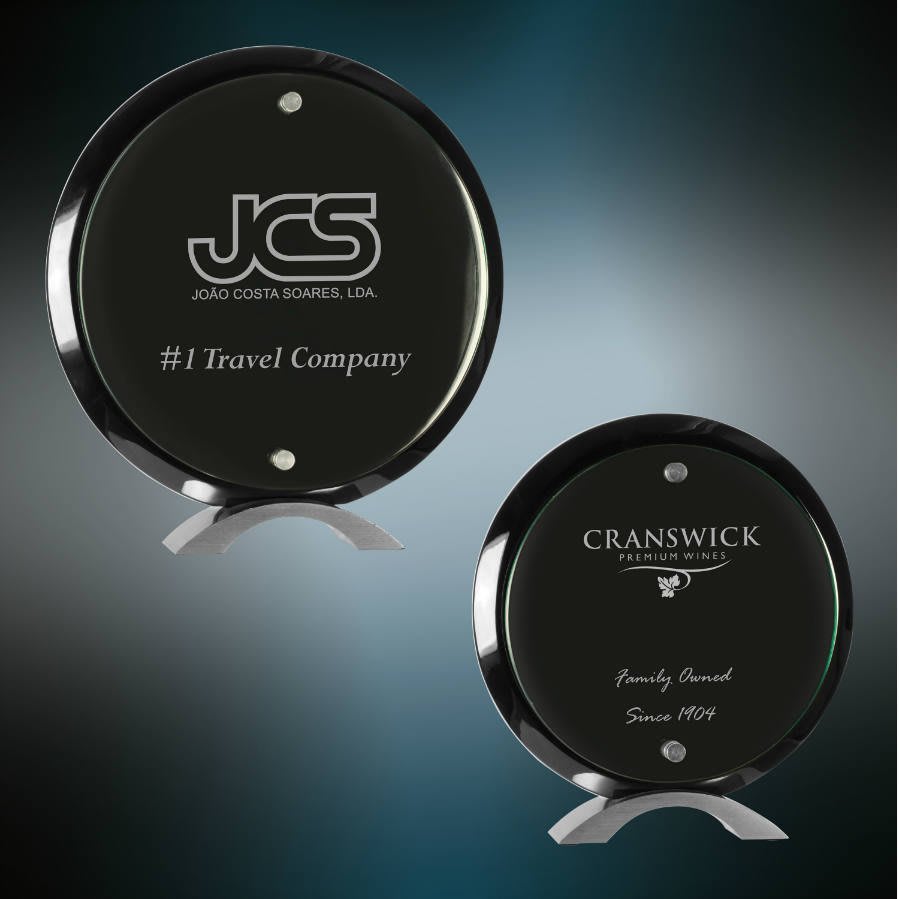 Round Piano Finish Floating Acrylic Standup Sample Set