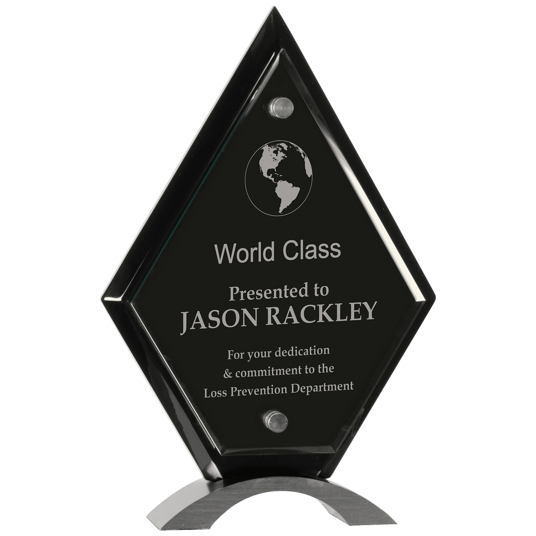 Diamond Piano Finish Floating Jade Glass Standup