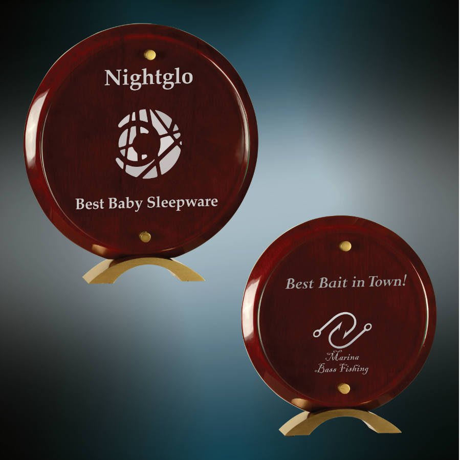 Round Piano Finish Floating Glass Standup Sample Set