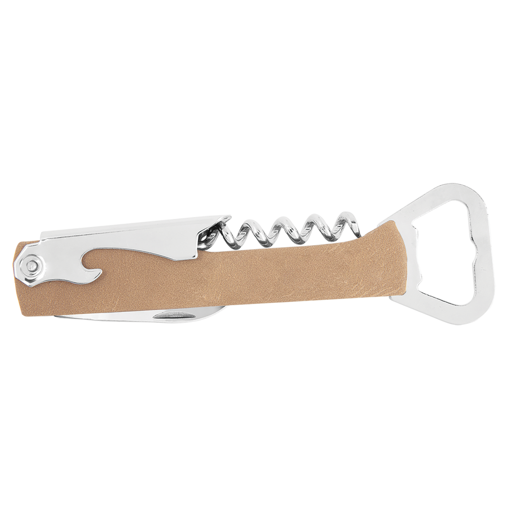 Custom Laserable Leatherette Wine Bottle Opener