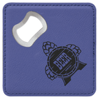 Leatherette Coaster & Bottle Opener Combo - Custom Engravable