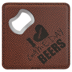 Leatherette Coaster & Bottle Opener Combo - Custom Engravable