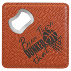 Leatherette Coaster & Bottle Opener Combo - Custom Engravable