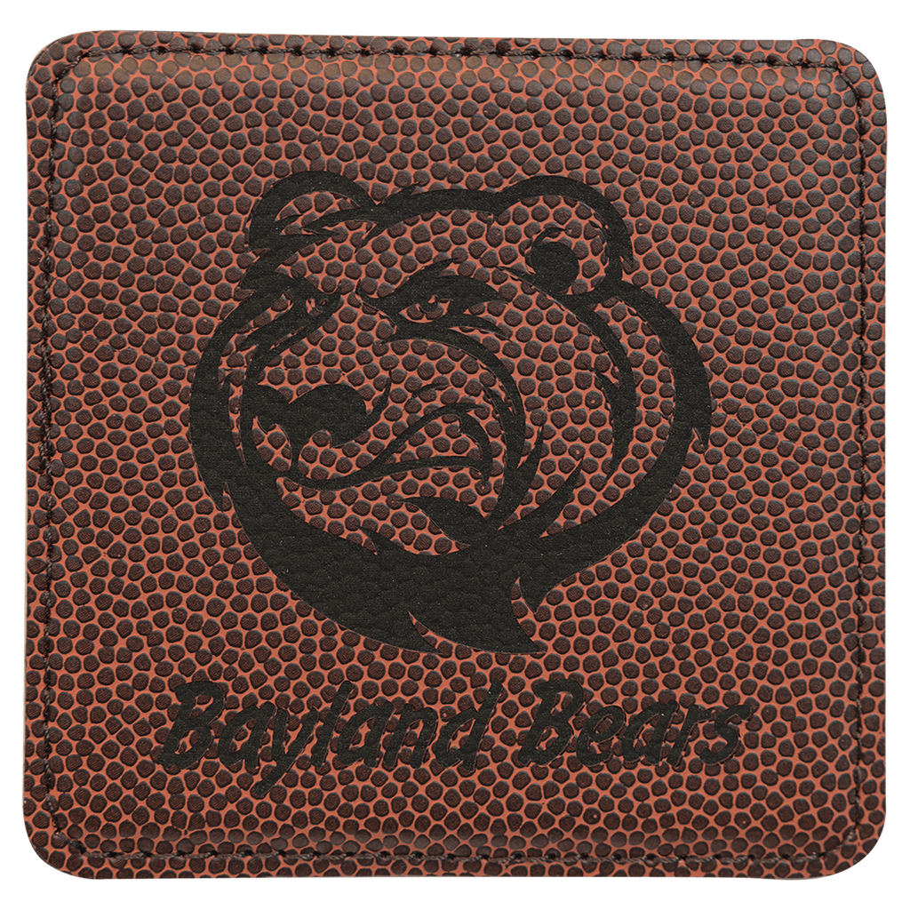 Custom Laser Engravable Leatherette Coaster - Square