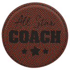 Custom Laser Engravable Leatherette Coaster - Round