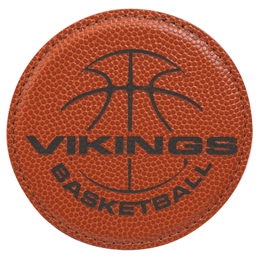 Custom Laser Engravable Leatherette Coaster - Round