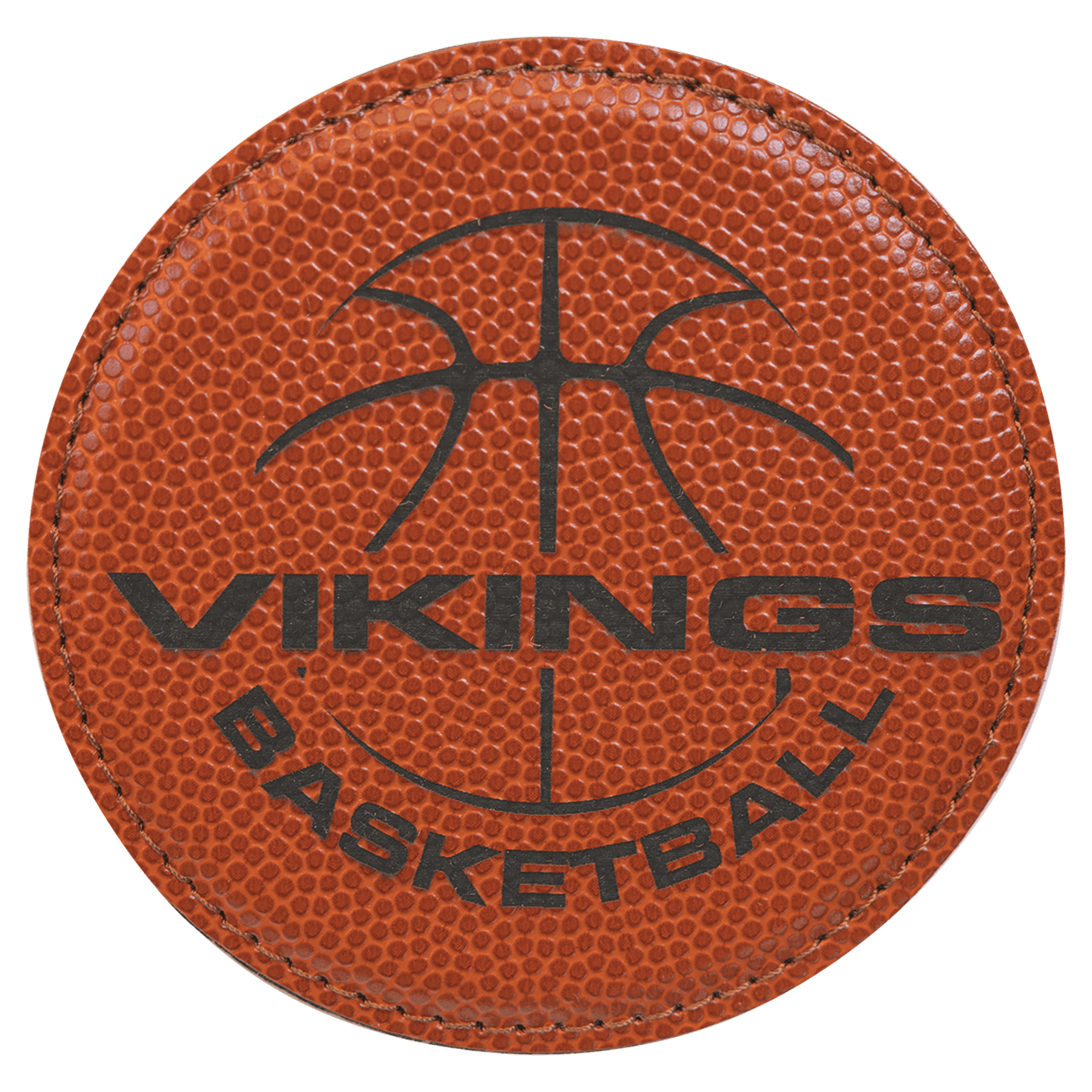Custom Laser Engravable Leatherette Coaster - Round