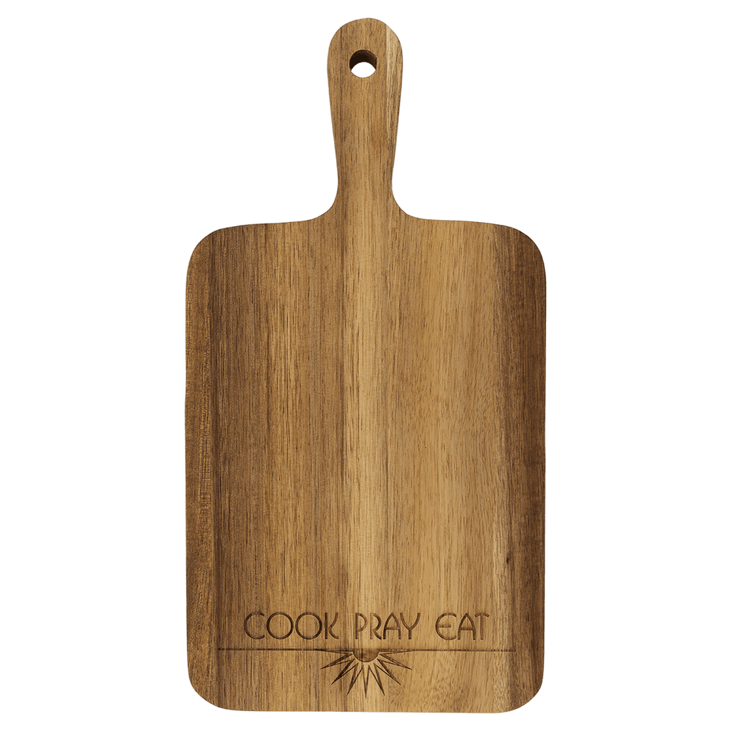 2323- Acacia Wood Paddle Shaped Cutting Board (13.5" x 7")