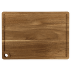 2325- Acacia Wood Cutting Board with Drip Ring (13.75" x 9.75")