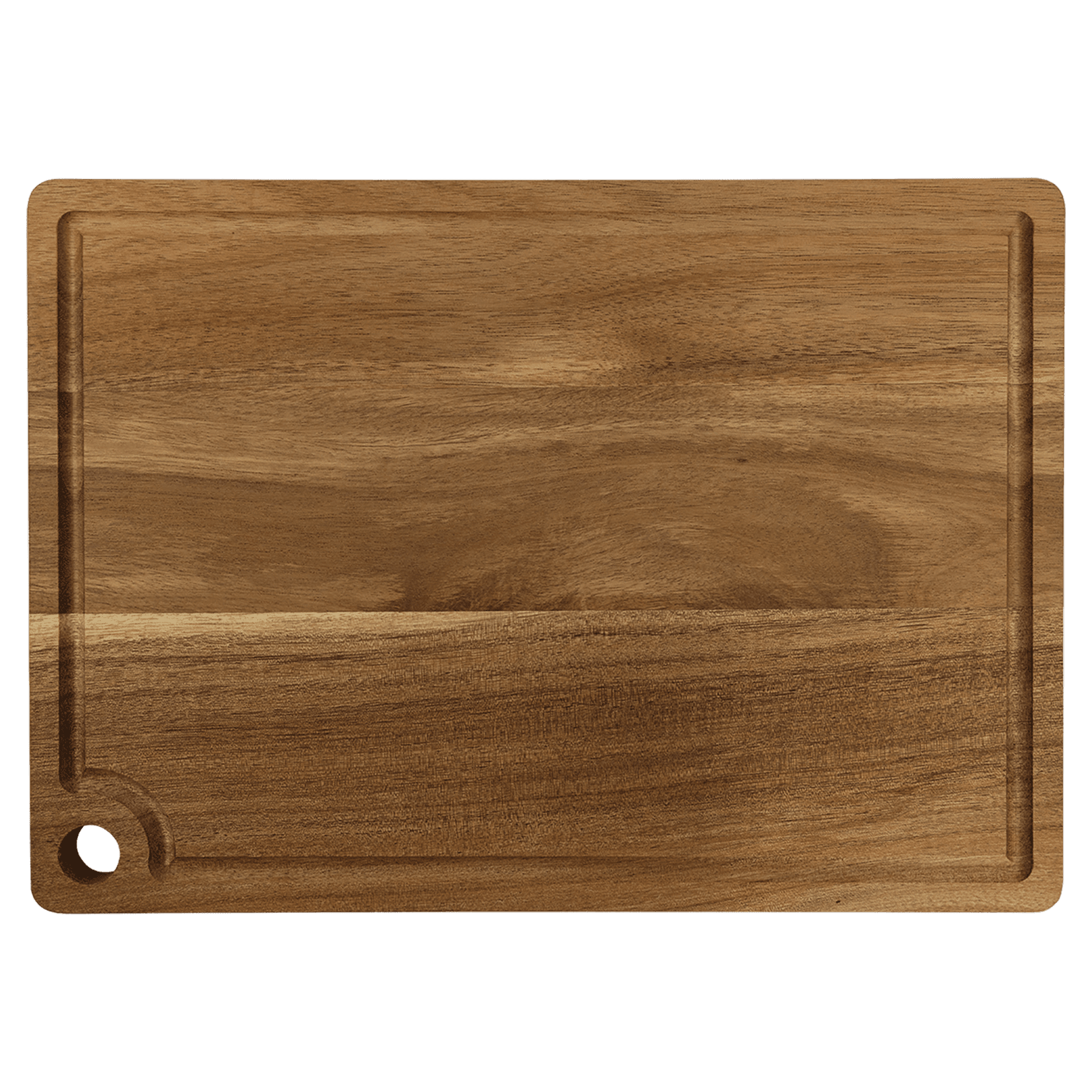 2325- Acacia Wood Cutting Board with Drip Ring (13.75" x 9.75")