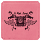 Custom Laser Engravable Leatherette Coaster - Square
