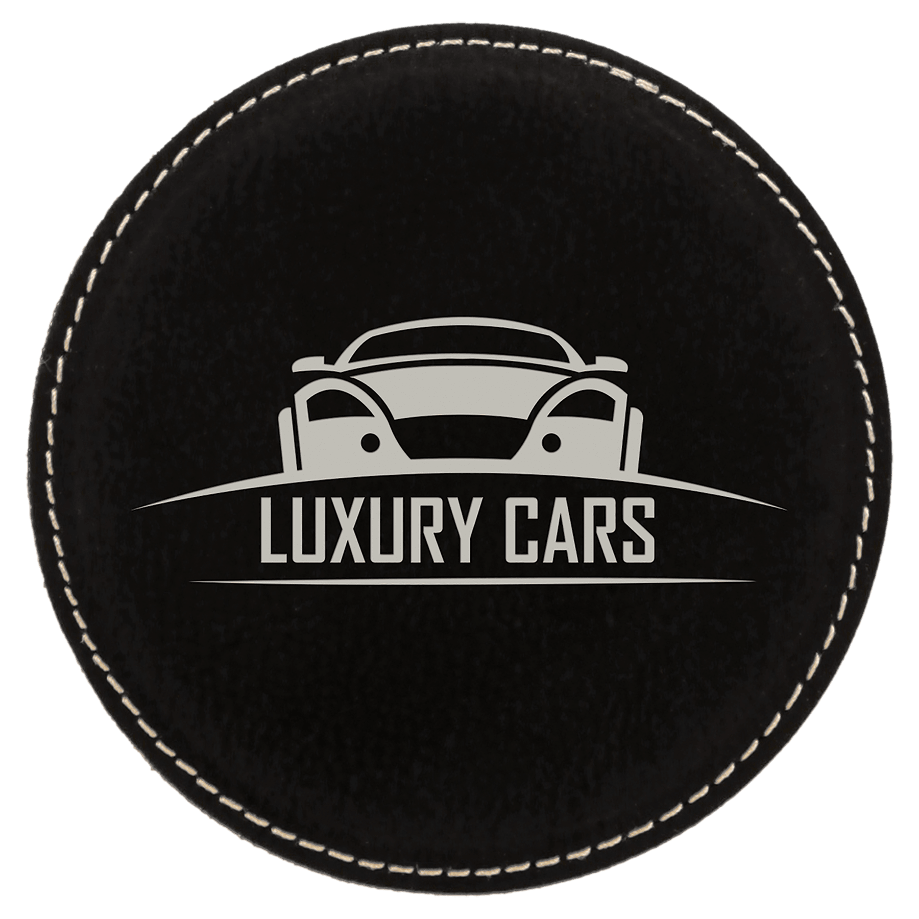 Custom Laser Engravable Leatherette Coaster - Round