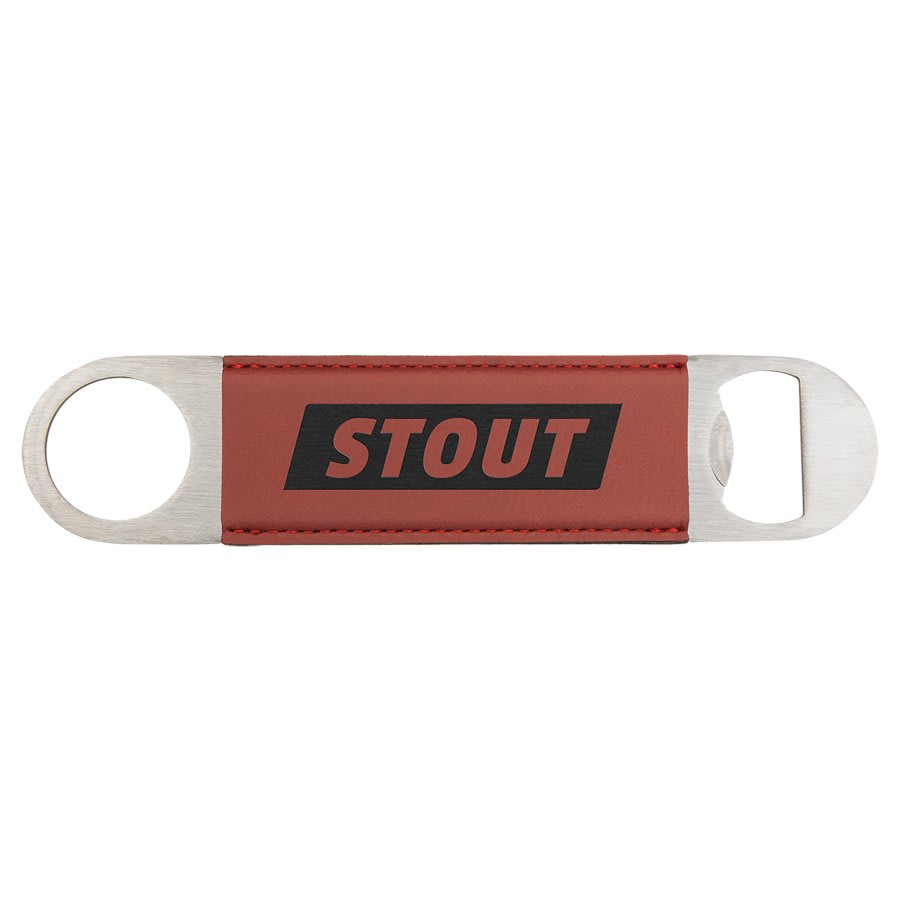 Custom Laser Engraved Leatherette Bar Blade Bottle Opener
