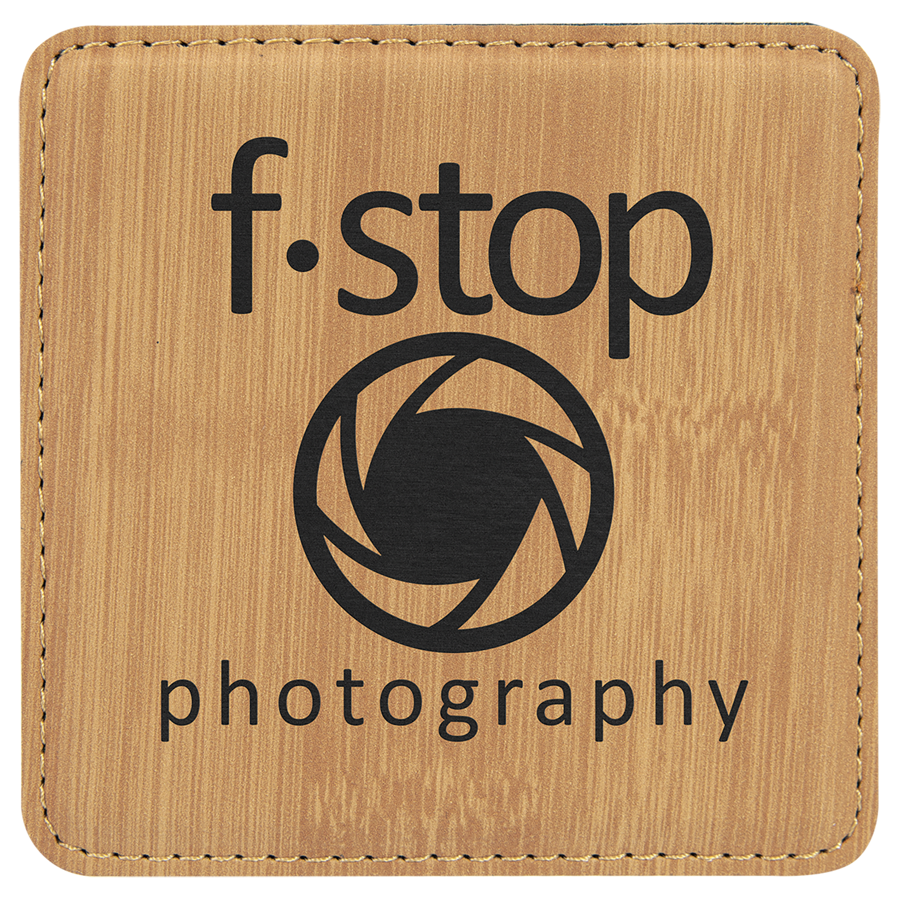 Custom Laser Engravable Leatherette Coaster - Square