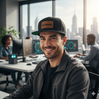 Custom Leather Patch or Printed Premium Flat Bill Snapback 6089M