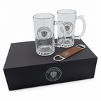 Custom Engraved Beer Gift Set with Mugs & Bottle Opener