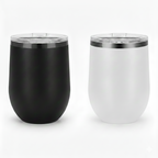 12 oz. Stemless Wine Tumblers | Premium Black Ion Custom Engraving