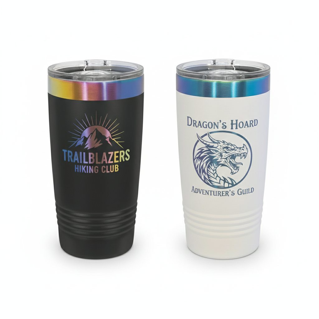 Custom 20 oz. Prism Ringneck Tumbler in White or Black