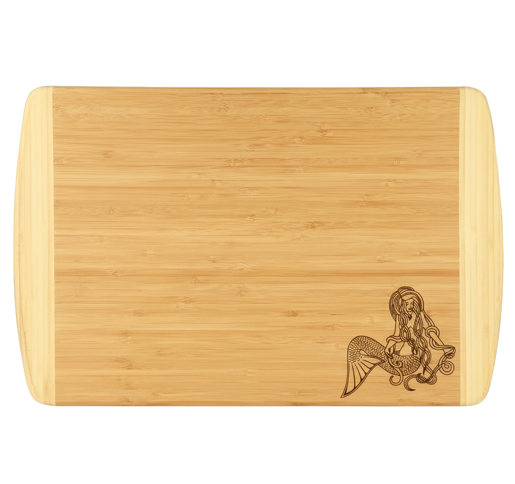 Two-Tone Bamboo Board - 18" x 12" - Personalized & Eco-Friendly