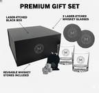 Luxury Whiskey Set: Glasses, Coasters & Reusable Chilling Stones Gift Box