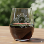 Personalized Polar Camel Stemless Wine Glass (9oz, 15oz, or 21oz) - Laser Engraved with Custom Design
