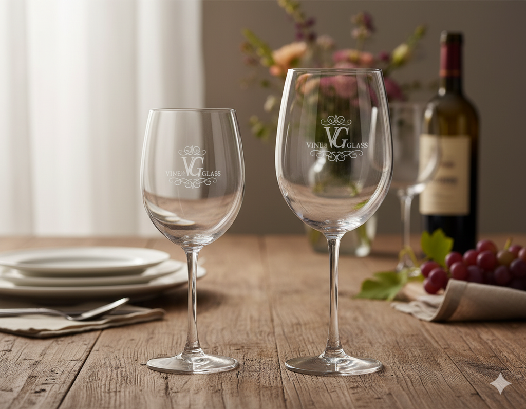 Engravable Wine Glasses - 19 oz & 10.5 oz