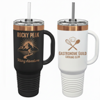 Custom 40 oz. Black or White Rose Gold Travel Mug with Handle