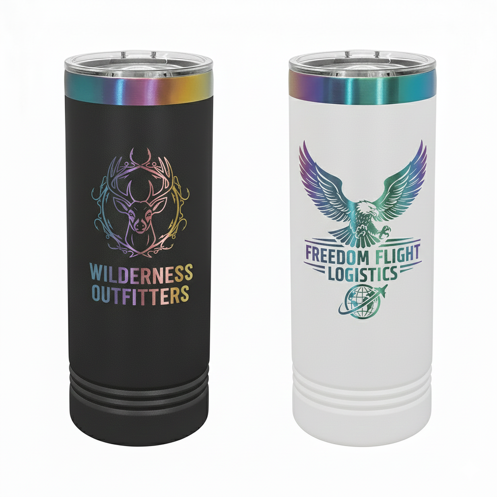 Custom 22 oz. Prism Skinny Tumbler in White or Black