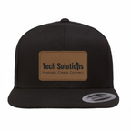 Custom Leather Patch or Printed Premium Flat Bill Snapback 6089M