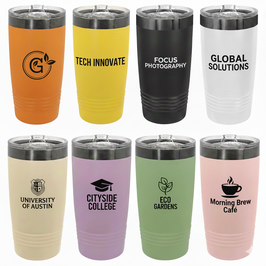 20 oz. Ringneck Tumblers with Slider Lid | Custom Black Ion & Laser Engraving