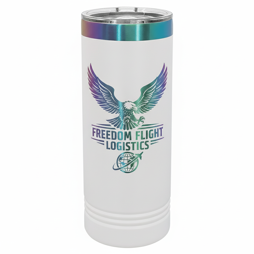 Custom 22 oz. Prism Skinny Tumbler in White or Black