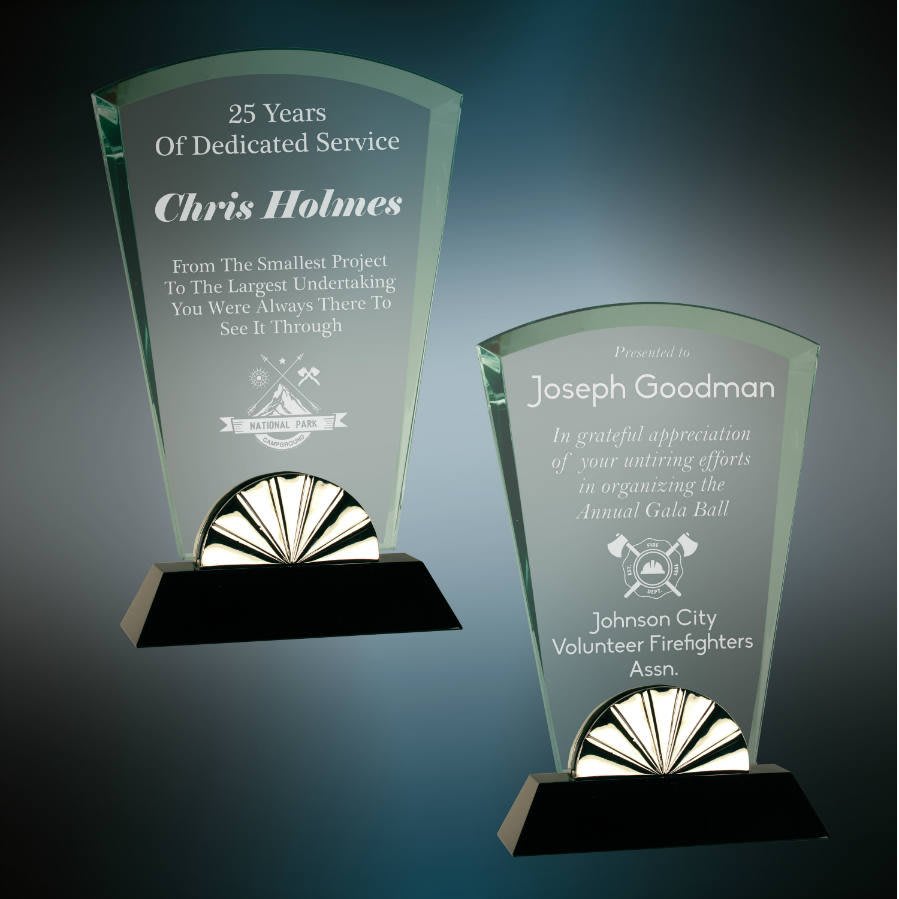 Premier Fan Horizon Glass with Black Base Sample Set