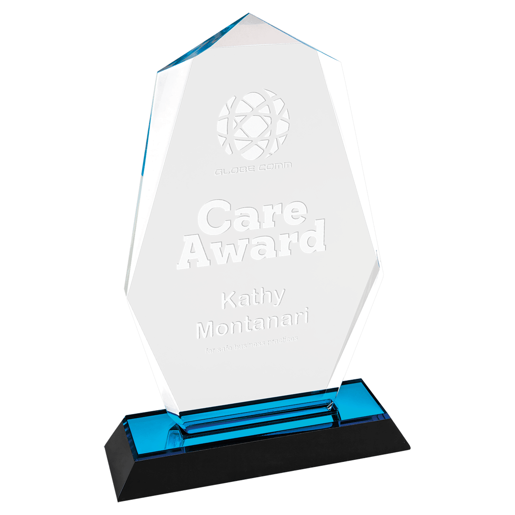 Octagon Point Impress Acrylic Award