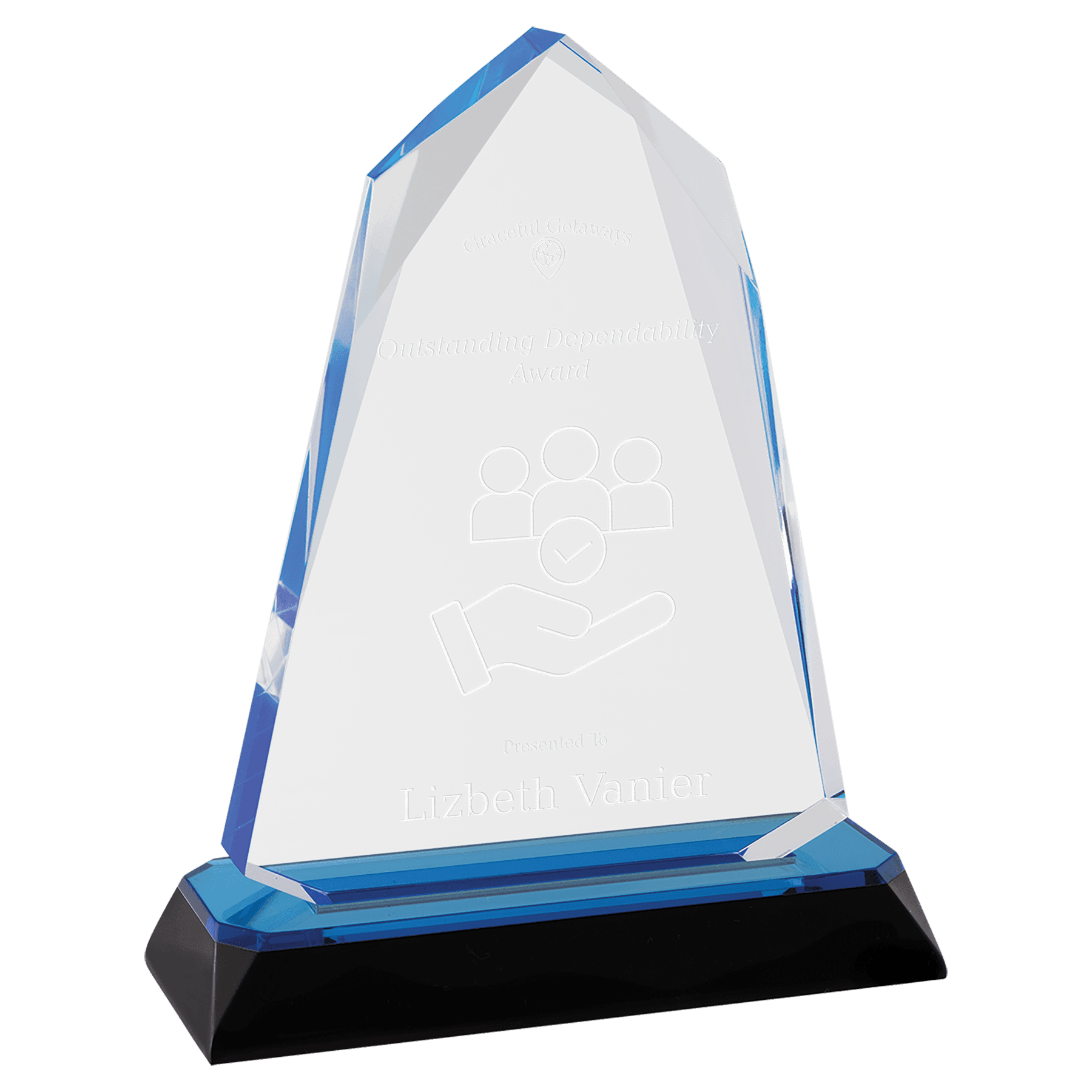 Halo Diamond Corner Base Impress Acrylic Award