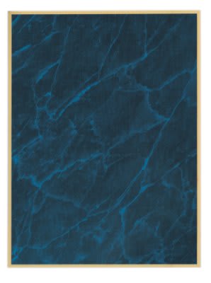 Marbleized Designer Brass Plated Steel Plaque Plate