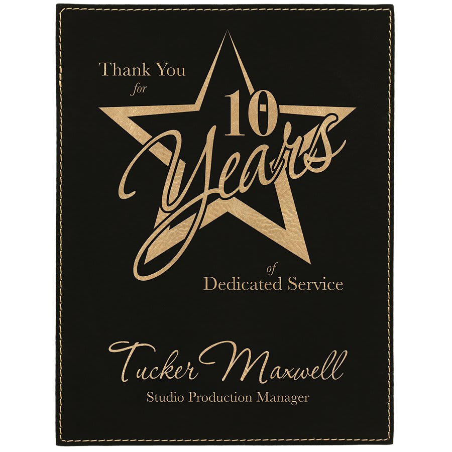 Leatherette Plaque Plate