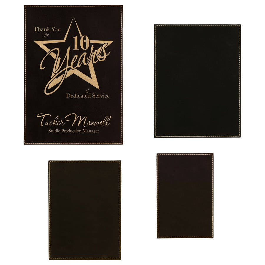 Leatherette Plaque Plate Sample Set