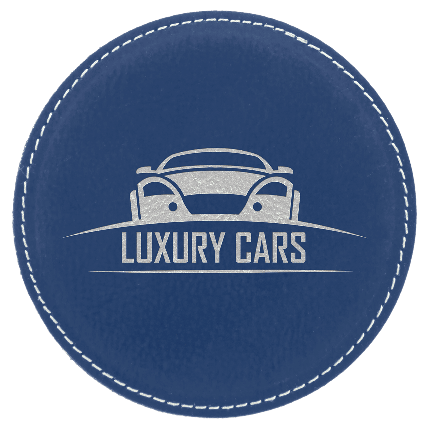 Custom Laser Engravable Leatherette Coaster - Round