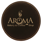 Custom Laser Engravable Leatherette Coaster - Round